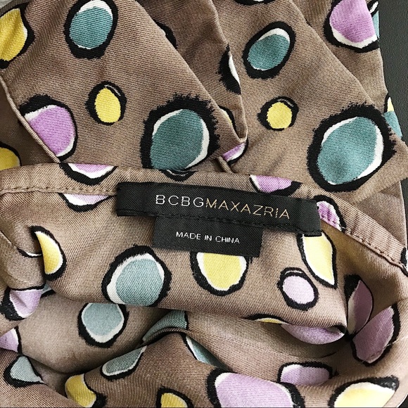BCBG Maxazria Brown Polka Dot Halter Top - Picture 4 of 5